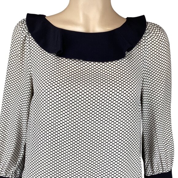 Marc By Marc Jacobs Womens Silk Shift Dress Size 2 Black & White Polka Dots - Picture 2 of 10